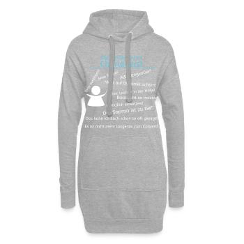 Die Leiden eines Chorleiters! Dirigenten Chormusik - Hoodie-Kleid - Grau meliert - Vorne