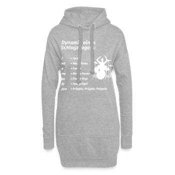 Dynamik eines Schlagzeugers Schlagzeug Drummer - Hoodie-Kleid - Grau meliert - Vorne
