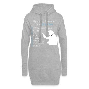 Eigenschaften eines Dirigenten Chor Chorsingen - Hoodie-Kleid - Grau meliert - Vorne
