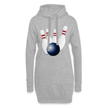 Bowling - Hoodie-Kleid - Grau meliert - Vorne