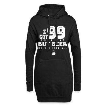 Bier aus Hopfen und Malz garantiert schönen Rausch - Hoodie-Kleid - Schwarz - Vorne