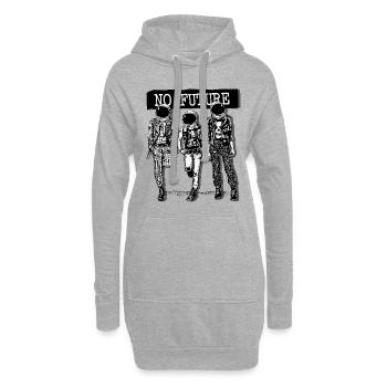 No Future - Keine Zukunft Shirt - Hoodie-Kleid - Grau meliert - Vorne