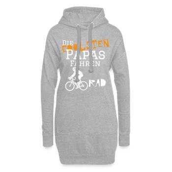 Die coolsten Papas fahren Rad - Fahrrad Vater Bmx - Hoodie-Kleid - Grau meliert - Vorne