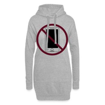 Smartphones - Hoodie-Kleid - Grau meliert - Vorne