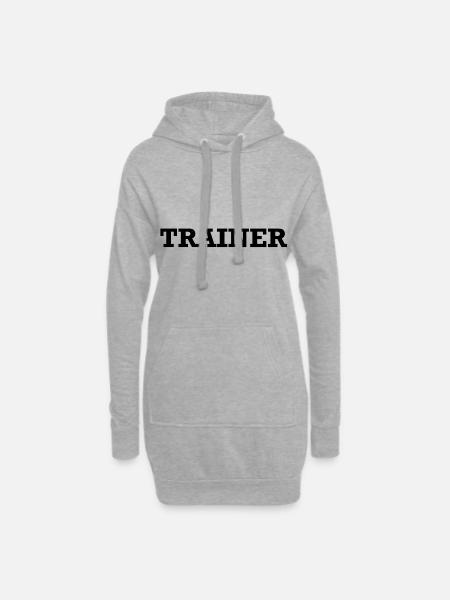 Coach Coach Coach Trainer Trainer Trainer - Hoodie-Kleid - Grau meliert