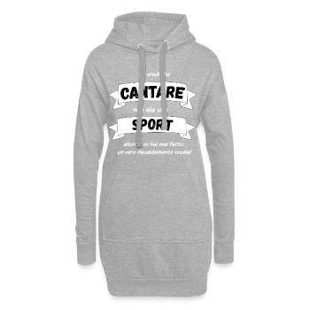Cantare Sport Coro Musica T-shirt regalo canzoni - Sweat-shirt à capuche long Femme - gris chiné - Devant