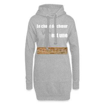 Chef de chœr - cadeau T-Shirt chanson conducteur - Hoodie-Kleid - Grau meliert - Vorne