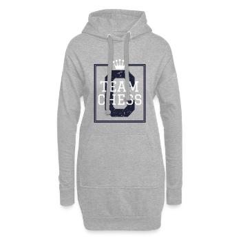 équipe d'échecs équipe Idée cadeaux jeu Joueurs - Sweat-shirt à capuche long Femme - gris chiné - Devant
