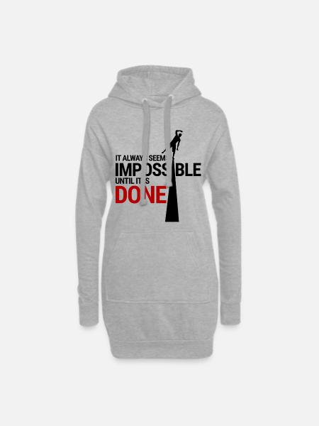 Slackline Shirt & Gift - Hoodie Dress - heather grey