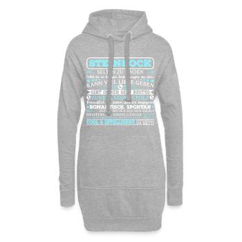 Steinbock Sternzeichen Eigenschaften - Hoodie-Kleid - Grau meliert - Vorne