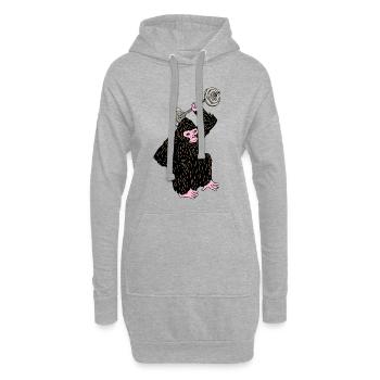 Gym Beast Mode Fitness Geschenk, Lift - Hoodie-Kleid - Grau meliert - Vorne