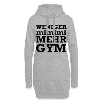 Fitness Gym Fitnessstudio Workout Spruch - Hoodie-Kleid - Grau meliert - Vorne
