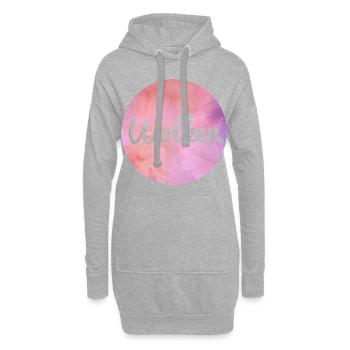 Wolken Trendy Himmlisch Rundes Wolken Design - Hoodie-Kleid - Grau meliert - Vorne