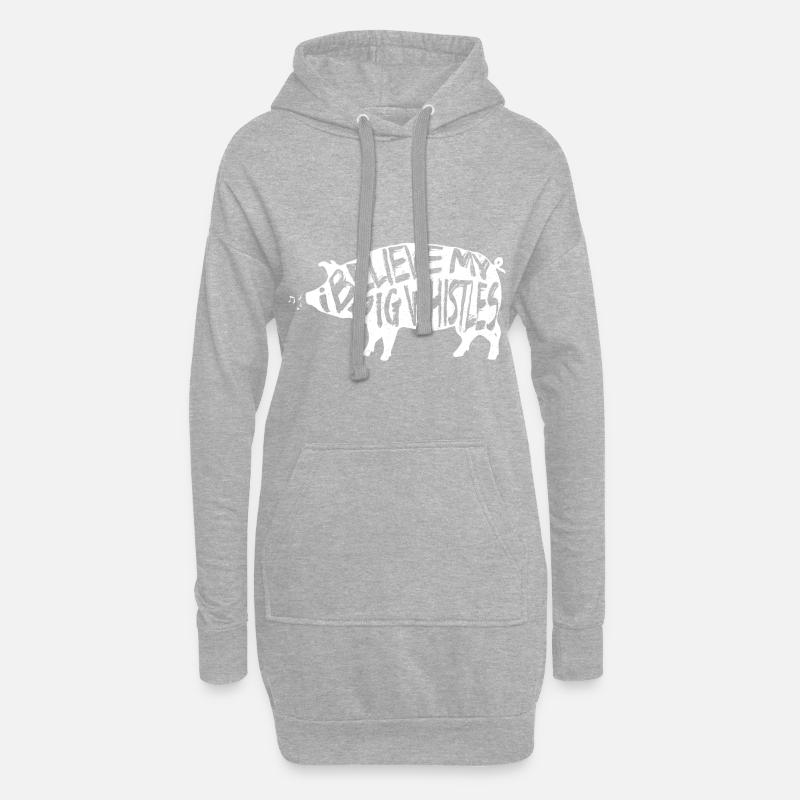 Denglisch - Hoodie-Kleid - Grau meliert