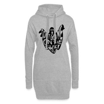 Denglisch - Hoodie-Kleid - Grau meliert - Vorne
