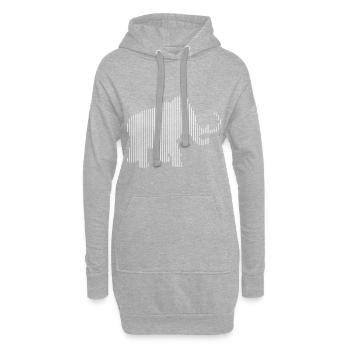 mammouth - Sweat-shirt à capuche long Femme - gris chiné - Devant