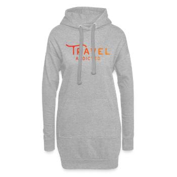 Sucht nach Reisen - Hoodie-Kleid - Grau meliert - Vorne