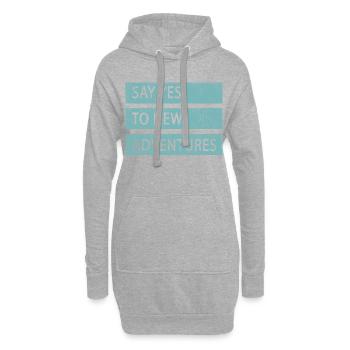 Sage JA zu neuen Abenteuer - Hoodie-Kleid - Grau meliert - Vorne