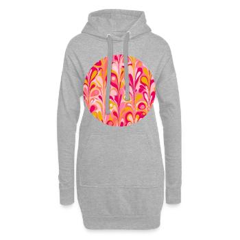 Retro Celebration - Hoodie Dress - heather grey - Front