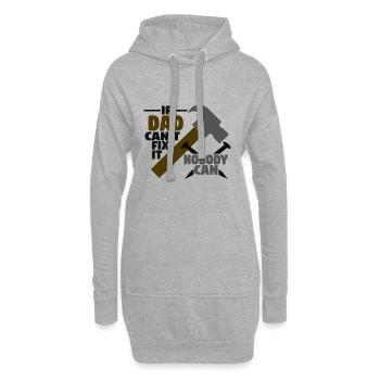 Si papa ne peut pas le réparer Personne ne peut - Papa Daddy Motive - Sweat-shirt à capuche long Femme - gris chiné - Devant