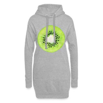 Kiwi - Sweat-shirt à capuche long Femme - gris chiné - Devant
