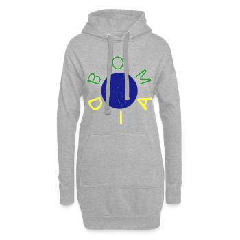 Brasilianer in Deutschland Geschenkidee - Hoodie-Kleid - Grau meliert - Vorne