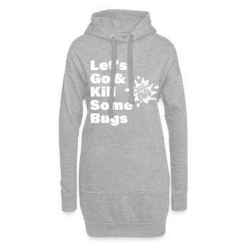 Motorrad Motorradfahrer Biker Insekt - Hoodie-Kleid - Grau meliert - Vorne