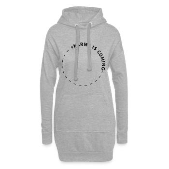 karma - Sweat-shirt à capuche long Femme - gris chiné - Devant
