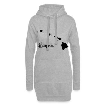 Hawaï - Sweat-shirt à capuche long Femme - gris chiné - Devant