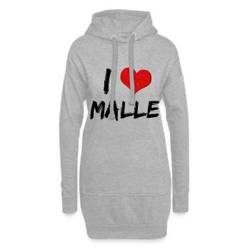 Mallorca Malle Urlaub Party - Hoodie-Kleid - Grau meliert - Vorne