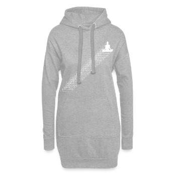 Yoga méditation - Sweat-shirt à capuche long Femme - gris chiné - Devant