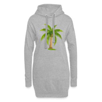 Palme Used Look - Hoodie-Kleid - Grau meliert - Vorne