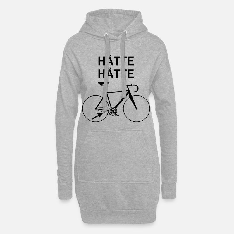 Fahrradkette - Hoodie-Kleid - Grau meliert