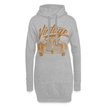 Idée de cadeau de moteur de voiture - Sweat-shirt à capuche long Femme - gris chiné - Devant