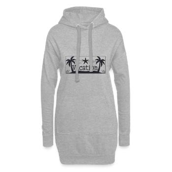 Urlaub - Vacation - Hoodie-Kleid - Grau meliert - Vorne