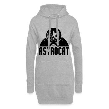 Chat Chaton Pet Astronaut Cadeau - Sweat-shirt à capuche long Femme - gris chiné - Devant