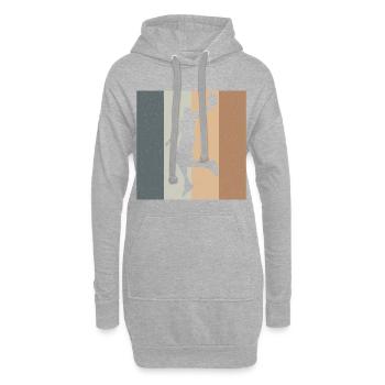 Basket-ball basket-ball équipe de basket - Sweat-shirt à capuche long Femme - gris chiné - Devant