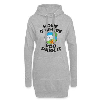 caravane - Sweat-shirt à capuche long Femme - gris chiné - Devant