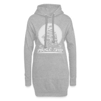 Pirat - Hoodie-Kleid - Grau meliert - Vorne