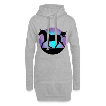 Horse Horse Racing Équitation - Sweat-shirt à capuche long Femme - gris chiné - Devant