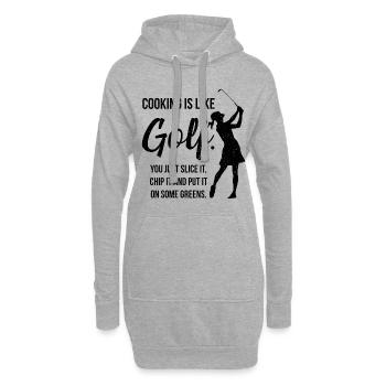 Golf golfeur golf parcours golfeur drôle - Sweat-shirt à capuche long Femme - gris chiné - Devant