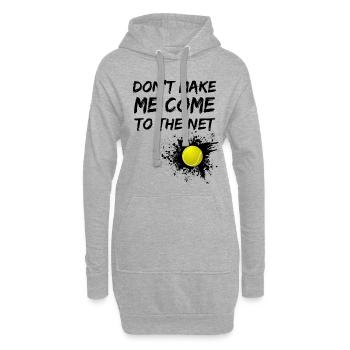 Tennis Tennisspieler Tennisplatz - Hoodie-Kleid - Grau meliert - Vorne
