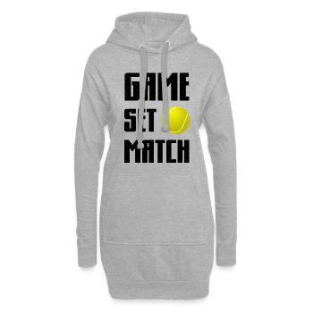 Tennis Tennis Tennis - Sweat-shirt à capuche long Femme - gris chiné - Devant