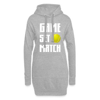 Tennis Tennis Tennis - Sweat-shirt à capuche long Femme - gris chiné - Devant