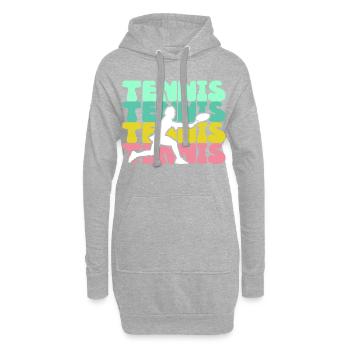 Tennis Tennis Tennis - Sweat-shirt à capuche long Femme - gris chiné - Devant