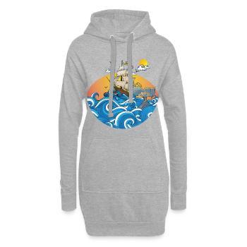 Strand - Hoodie-Kleid - Grau meliert - Vorne