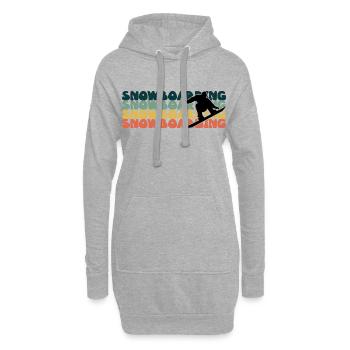 Snowboard Snowboarding Snowboardurlaub Snowboarder - Hoodie-Kleid - Grau meliert - Vorne