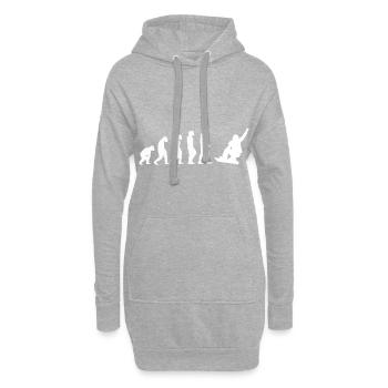 Snowboard Snowboarding Snowboardurlaub Snowboarder - Hoodie-Kleid - Grau meliert - Vorne