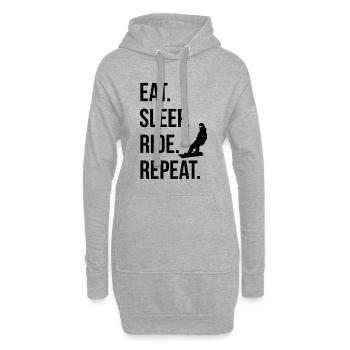 Snowboard Snowboarding Snowboardurlaub Snowboarder - Hoodie-Kleid - Grau meliert - Vorne
