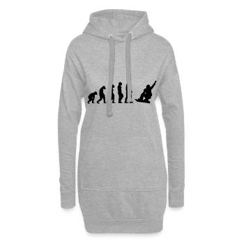 Snowboard Snowboarding Snowboardurlaub Snowboarder - Hoodie-Kleid - Grau meliert - Vorne